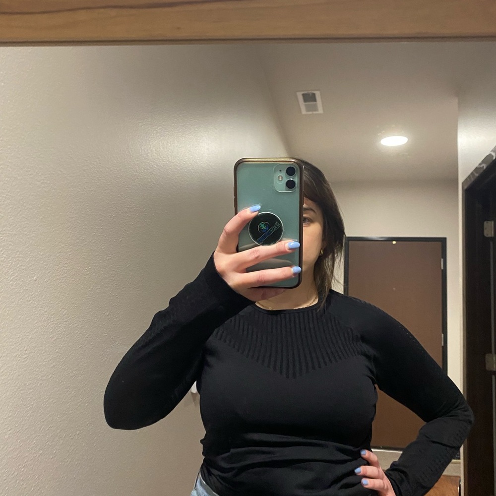 Fabletics Black Long Sleeve Women's Top